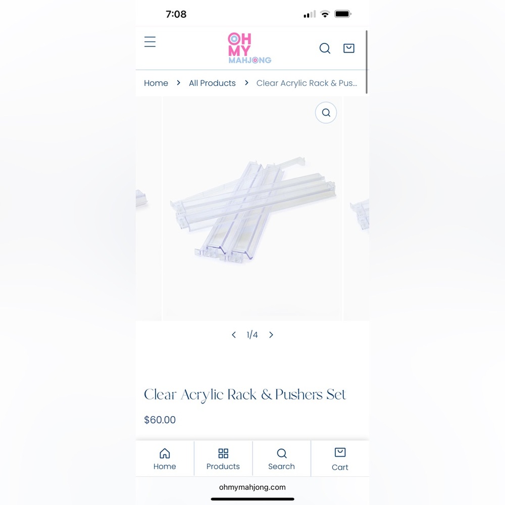 Transparent Acrylic Rack & Pushers Set